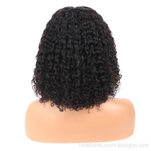 Tuneful 2021 new Wholesale Human Hair Wigs Unprocessed 100%18018 13* 4 kinky curl Brazilian Cuticle Aligned Human Hair Wig